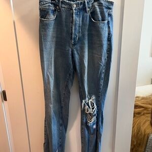 Good American Distressed Blue Jeans